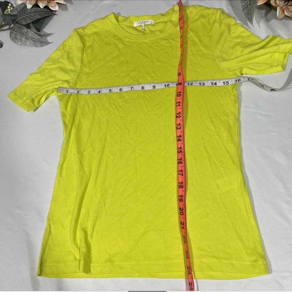 NWD $115 Rag & Bone The‎ Rib Slim Tee in Fresh Lime [ Medium ] #5326 - Picture 6 of 14